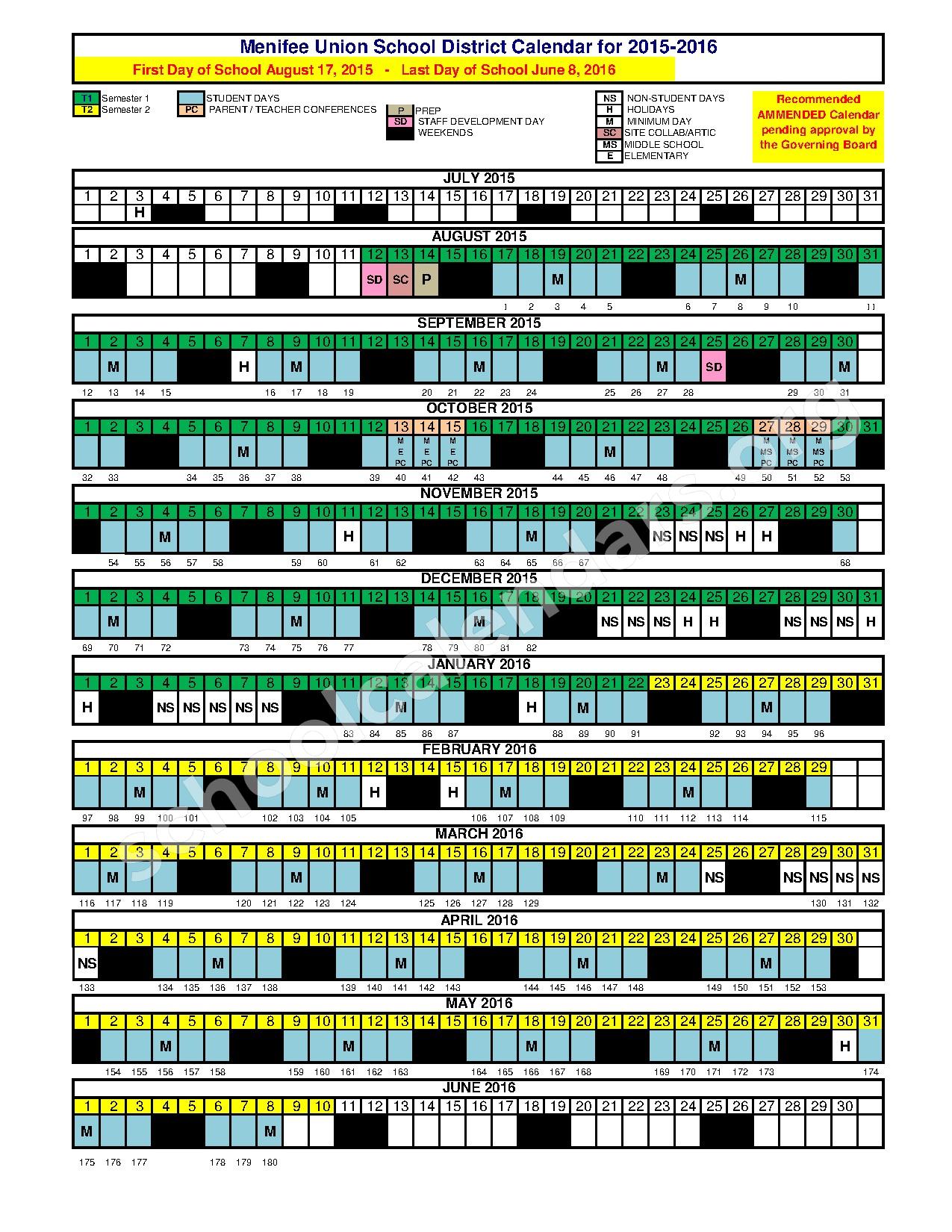 Menifee Usd Calendar Customize And Print