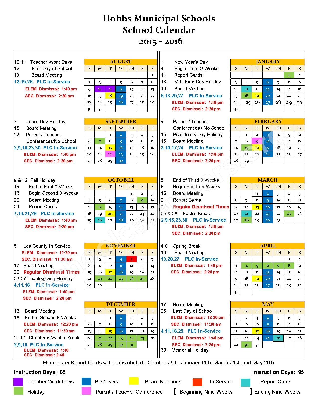 Southern Heights Elementary School Calendars Hobbs NM Southern Heights Elementary School Calendars Hobbs NM