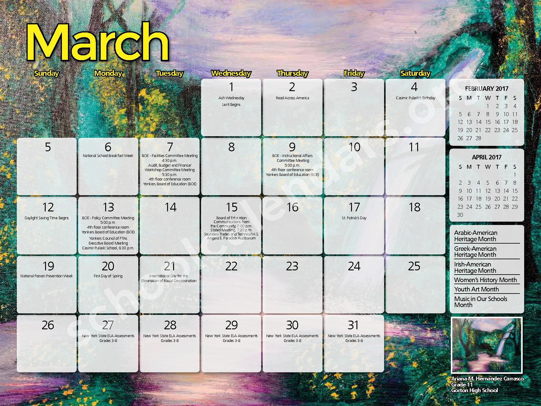 Yonkers City School District Calendars – Yonkers, Ny