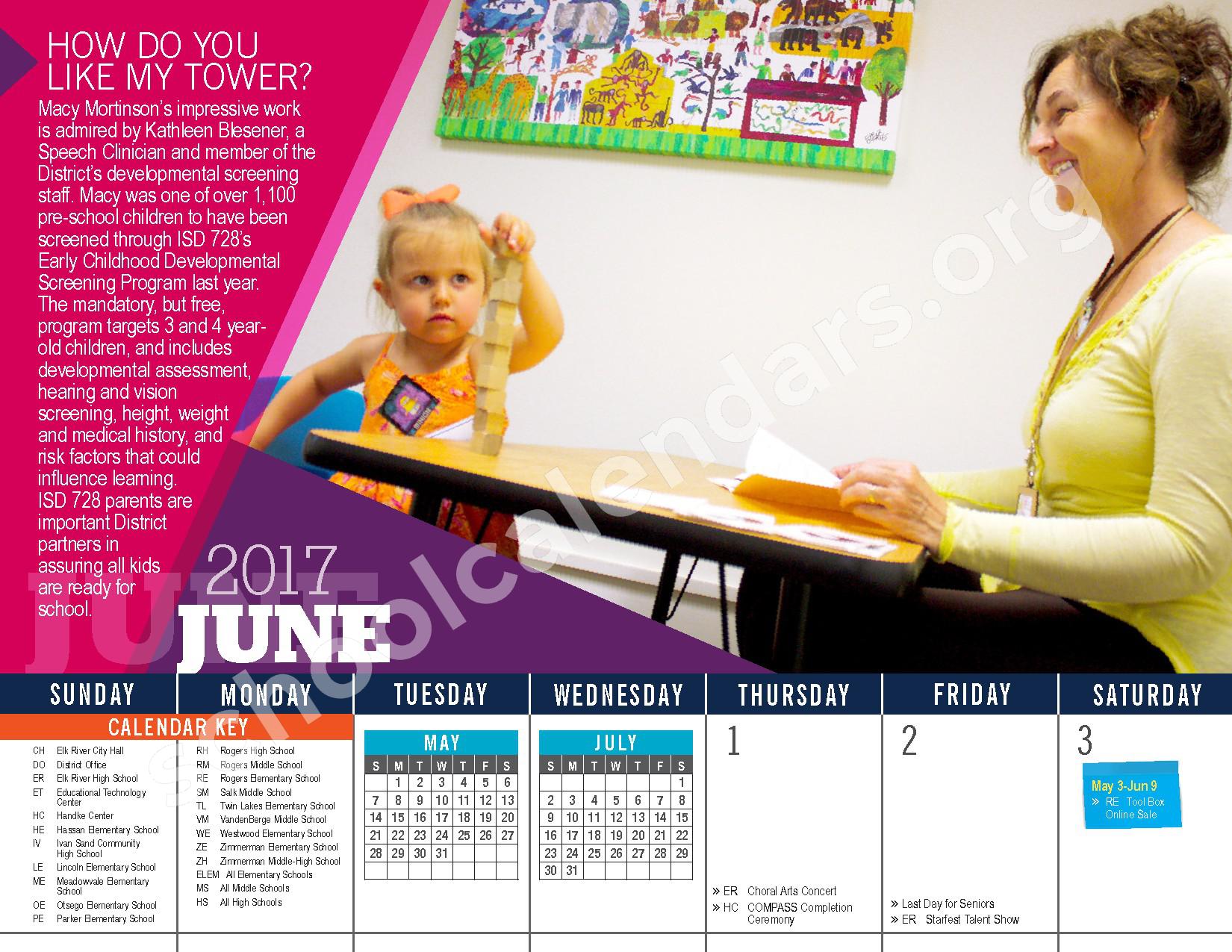 Elk River Public School District Calendars Elk River, MN
